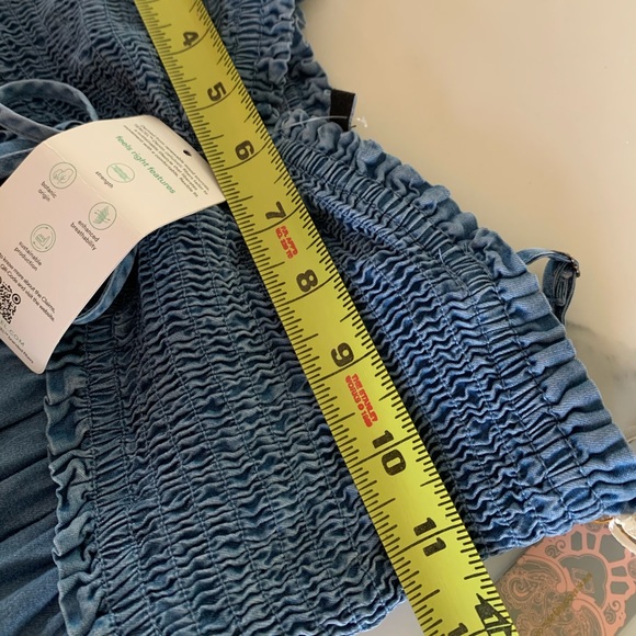 Iris Blue Denim Tank Top size S - Picture 11 of 12